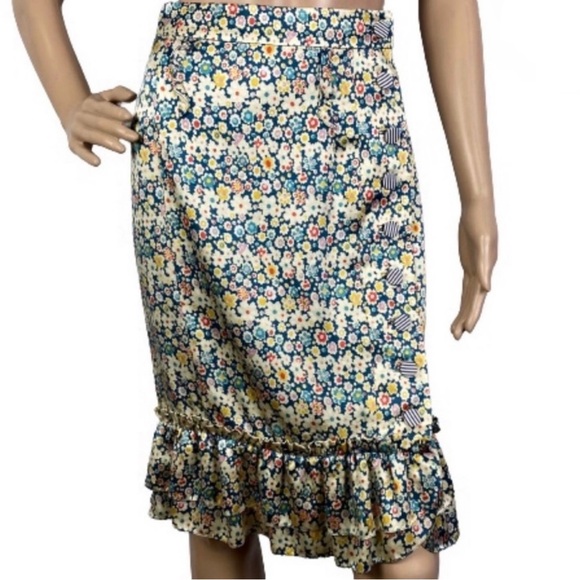 MARC JACOBS SILK FLORAL PRINT MINI SKIRT - Picture 1 of 5